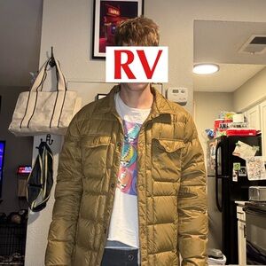 Eddie Bauer Men's Tan Puffer Jacket